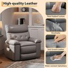 Recliner Chair for Adults, PU Leather Electric Rocker Recliner, 270 Degree Swivel Lounge Chair with Side Pocket, Modern Massage Recliner Chair Sofa - 4 of 4
