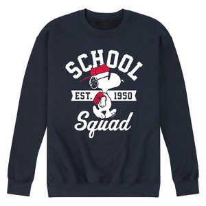 Men's - Peanuts - Snoopy School Squad Graphic Fleece Sweatshirt - 1 of 4