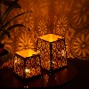 Lexi Home 2-Piece Candle Holders Lanterns Flower Cut - 4 of 4