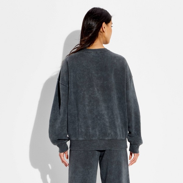 Sudadera con Capucha Gráfica de Forro Polar para Mujer Kuromi x Katseye - Lavado Negro 4