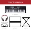Best Choice Products 61-Key Beginners Electronic Keyboard Piano Set w/ LED, 3 Teaching Modes, H-Stand, Stool, Microphone - image 4 of 4
