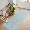 Area Rug - Modern Stripe Style Ultra-Thin Low Pile Carpet for Living Room, Bedroom, Office, Non Slip Washable - 2 of 4
