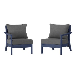 WestinTrends Avalon Outdoor Patio HDPE Sectional Sofa with Patio Cushions - 1 of 4