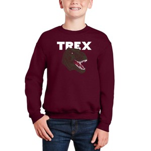 LA Pop Art T-Rex Head - Boy's Word Art Crewneck Sweatshirt - 1 of 3