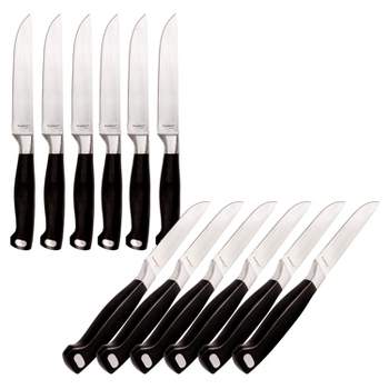 Oster Granger 5 Piece Stainless Steel Cutlery Knife Set With Half Moon  Natural Wood Block : Target