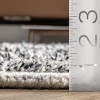 Nuloom Mcclaire Handmade High Low Wool Shaggy Geometric Diamonds Indoor Area Rug, Gray, 4'x6' - 3 of 4
