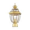 Livex Lighting Monterey 1 - Light Post Light in  Polished Brass - 4 of 4