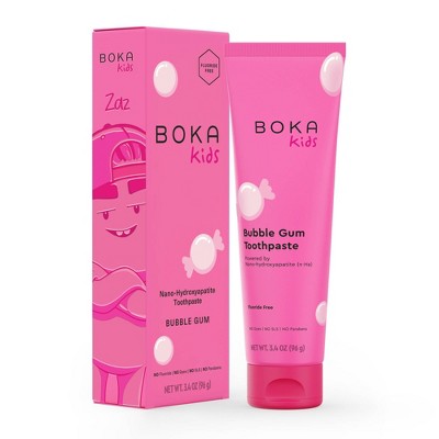 Boka Kids' Fluoride-Free Nano Hydroxyapatite Toothpaste - Bubblegum - 3.4oz