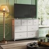 Aoibox Wide 8 Drawer Fabric Dresser for Bedroom Storage Organization Chest of Drawers for Living Room Closet White - 2 of 4