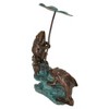 Design Toscano Lily Pad Umbrella Frogs Solid Cast Bronze Garden Statue - 2 of 4