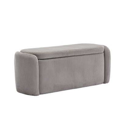 NicBex Storage Ottoman Bench for Bedroom,Upholstered Storage Bench with Safety Hinge,Ottoman for Living Room,Bedroom,Entryway
