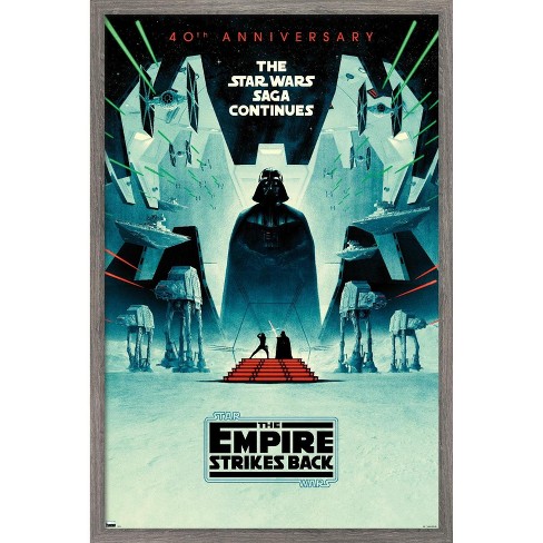 24x36 Star Wars - V One Sheet Framed Poster Trends International : Target