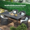 12 Pack 20in x 20in Artificial Grass Wall Panels Boxwood Panels Backdrop, Large Hedge Plant Greenery Faux Topiary Fence - 4 of 4