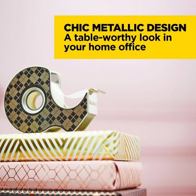 Scotch Stainless Steel Refillable Tape Dispenser with 2 Rolls