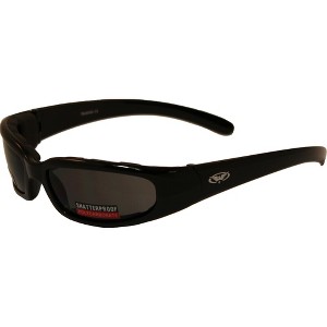 Global Vision Chicago Safety Motorcycle Glasses with Smoke Lenses - 1 of 3