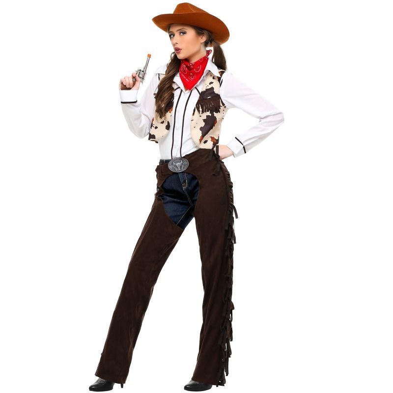 HalloweenCostumes.com Adult Cowgirl Chaps Plus Size Costume, 1 of 2