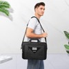 Tactical Laptop Messenger Shoulder Bag, 15-16 inch Multifunctional Adjustable Large Notebook Carrying Sleeve Case Pockets, Black - 3 of 4