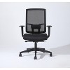 APRILSOUL 39.17"Complus Polyester Seat Pro Ergonomic High Back Office Task in Black Color With Arms - 3 of 4