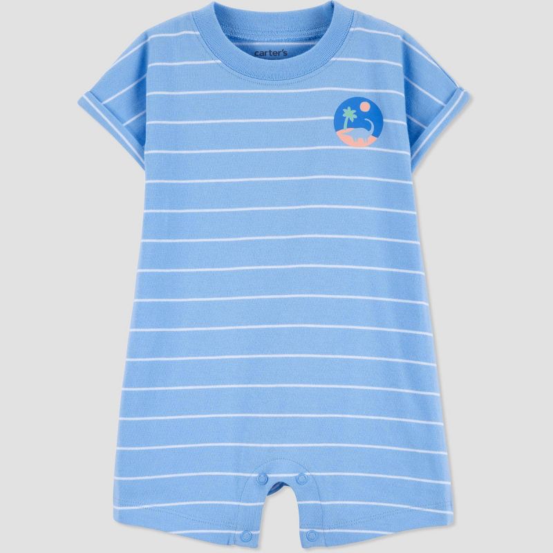 Carter's Just One You® Baby Boys' Striped Tropics Romper - Blue, 1 of 5
