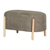 South Shore Flam Bench Gray: Upholstered, Rubberwood Legs, Scandinavian Style, 250 lb Capacity - 2 of 4