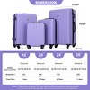Kumasinova 4 Pcs ABS Luggage Set,Airline-Approved Spinner Suitcases with TSA Lock,Lightweight Carry-On&Chekced Luggage,16/20/24/28" - 3 of 4