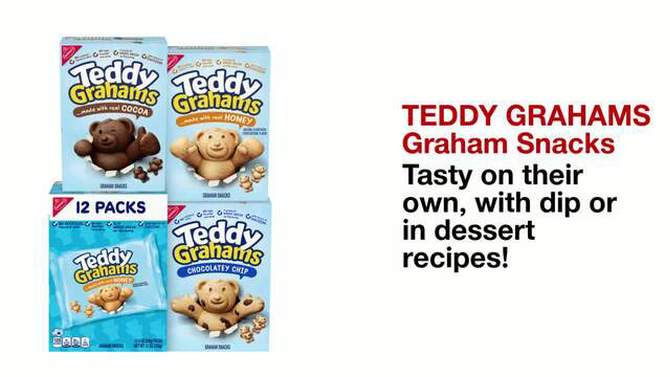 Teddy Grahams Chocolatey Graham Snacks - 10oz, 2 of 15, play video