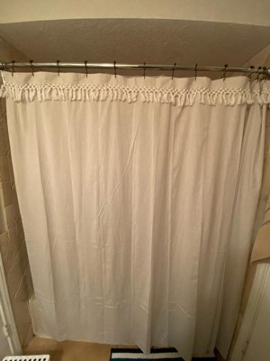 Macramé Fringe Shower Curtain Cream - Threshold™ : Target