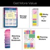 HARDCOVER 2026 Planner, 5.5"x8": 14 Months (Nov 2025-Dec 2026), Daily/Weekly/Monthly,  Bookmark, Pocket Folder w Sticky Notes (Summer Bliss) - 2 of 4
