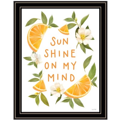 HomeRoots Sun Shine on My Mind Black Framed Print Wall Art