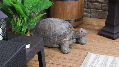 Talia the Tortoise 29" Brown Glass Fiber Reinforced Concrete Garden Statue