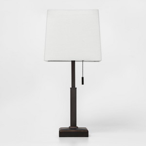 Square Stick With Outlet Table Lamps Bronze (Lamp Only) - Threshold