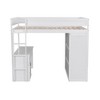YOOCOZZ Loft Bed with Desk, Wardrobe, Drawers and Open Storage Cabinet - White - 2 of 4