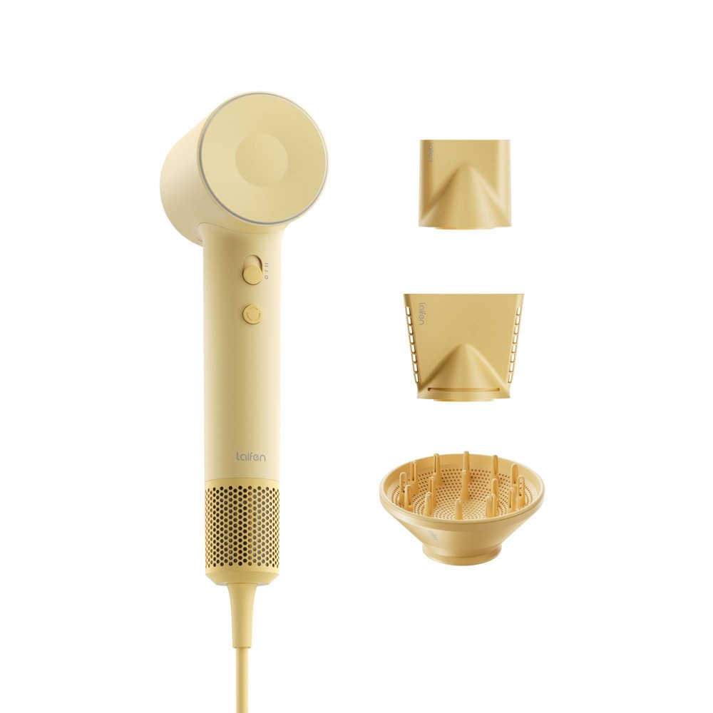 Laifen SE2 Hair Dryer - Yellow: Volumizing, Includes Diffuser, 1400 Watt, 3 Heat Settings