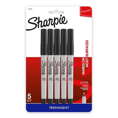 Sharpie 5ct Permanent  Markers Ultra Fine Black