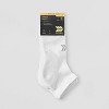 Women's Extended Size Cushioned 6+1 Bonus Pack Athletic Ankle Socks - All In Motion™ White 8-12 - 2 of 3