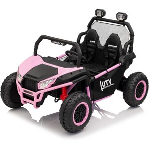24V 2 Seater Ride on UTV Kids Car with Remote Control, Ride on Truck Toys with Spring Suspensions - 1 of 4
