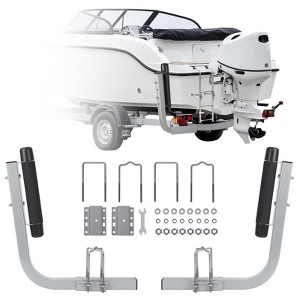 Universal Boat Trailer Guide Poles (2PCS) - 40"-60" Adjustable, Rustproof Galvanized Steel + PVC Pipes, Heavy-Duty - 1 of 4