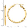 Black Bow Jewelry 2mm x 30mm 14k Yellow Gold Classic Round Hoop Earrings - 4 of 4