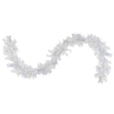 Northlight 9' x 10 Icy White Iridescent Spruce Artificial Christmas  Garland - Unlit