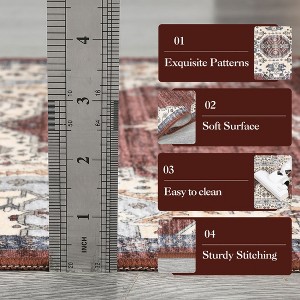 coucheta Vintage Oriental Distressed Rug Machine Washable Rug Non Slip Rug - 1 of 4