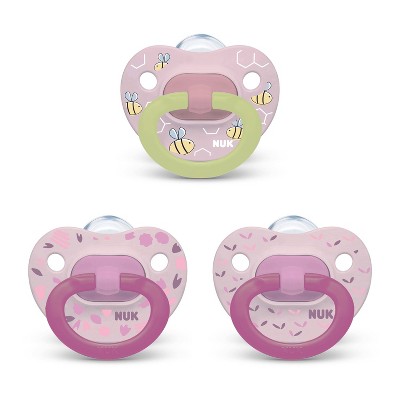 NUK Assorted Pacifier Value Pack - 0-6 months - Pink - 3pk