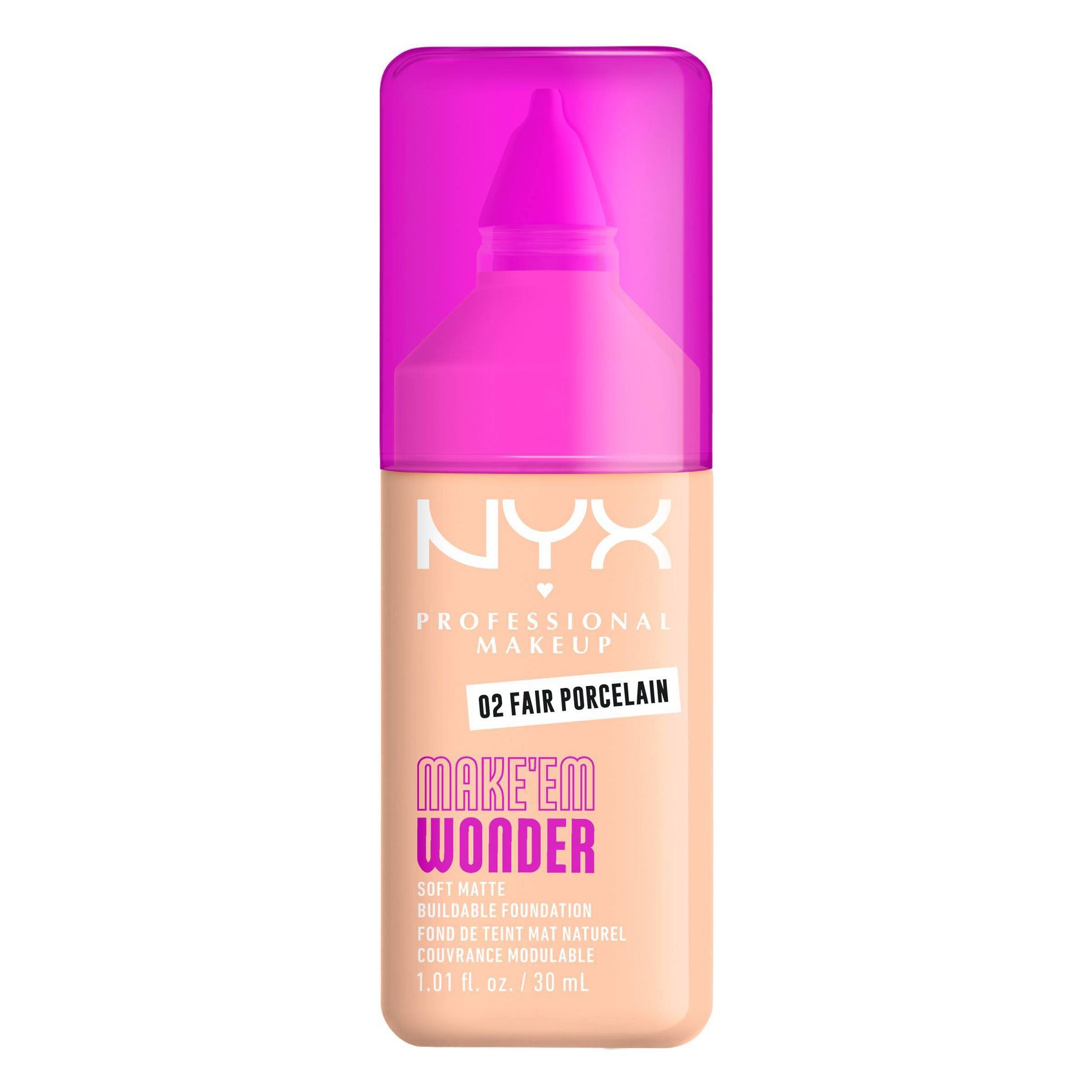 NYX Professional Makeup Make ’Em Wonder 24H Soft Matte Foundation - 1.01 fl oz