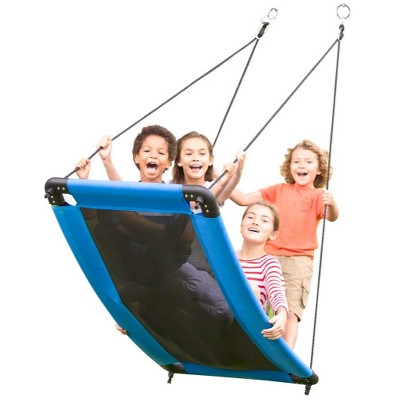 HearthSong 60-Inch SkyCurve Rectangular Platform Swing for Kids Outdoor Active Play