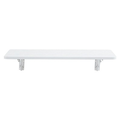 GlasFlength Folding Tables Wall Mounted Space Optimizing Surface Compact Simple Design for Multipurpose Rooms, White, 31.5"*15.8"*6.5"