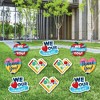 Big Dot of Happiness Thank You Teachers - Apple, Pencil, and Heart Lawn Decorations - Outdoor Teacher Appreciation Yard Decorations - 10 Piece - 2 of 4