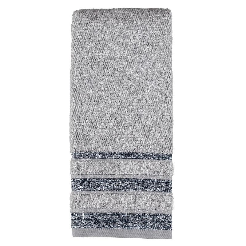 Cubes Modern Look Woven Textured Stripes Bath Towel 27in x 50in Navy by SKL Home, 1 of 4