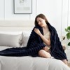 Amelie Home Faux Fur Throw Blanket, Luxurious Striped Plush Decorative Blanket, Cozy Fuzzy Soft Style for Sofa & Bed, 55"x70" - 3 of 4