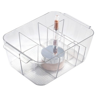 Clarity Divided Cosmetic Bin Clear - iDESIGN