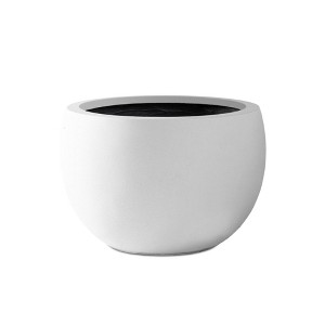 Rosemead Home & Garden Concrete Outdoor Planter Pot Chalk White 19.7"x19.7"x13" - 1 of 4