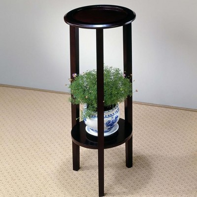 Vynxaria Espresso Round Accent Table with Tri-Leg Base - Elegant & Functional Design